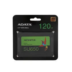 ارد ADATA SSD مدل SU650 ظرفیت 120GB - مشکی (گارانتی 3 ساله شرکت آونگ) | مگابایت