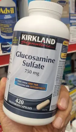 قرص تقویتی مفاصل گلوکوزامین سولفات کرکلند 750mg (420 عددی)