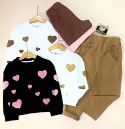 کراپ شلوار مام قلب شنل دوزی