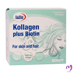 ساشه کلاژن پلاس بیوتین یوروویتال Kollagen Plus Biotin Sachet - متا دارو