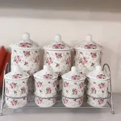 پاسماوری ست جاادویه سولکاسا  گلدار صورتی