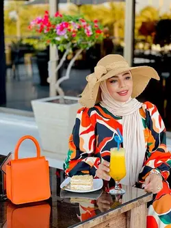 مانتو عبایی کژال نارنجی