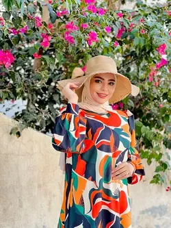 مانتو عبایی کژال نارنجی