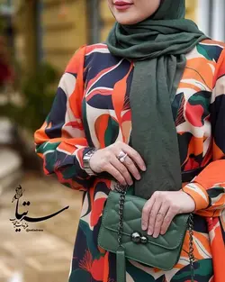 مانتو عبایی کژال نارنجی