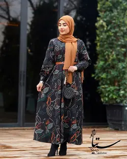 مانتو عبایی کژال مشکی