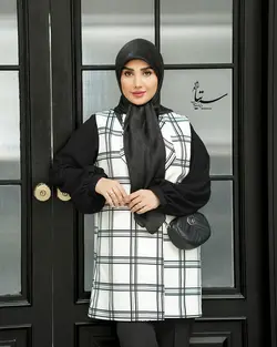 شومیز وست زنانه | شومیز سفید و مشکی | فروشگاه اینترنتی ستیا