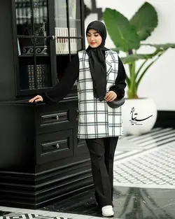 شومیز وست زنانه | شومیز سفید و مشکی | فروشگاه اینترنتی ستیا