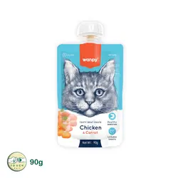 پودینگ گربه ونپی Wanpy با طعم مرغ و هویج وزن ۹۰ گرم