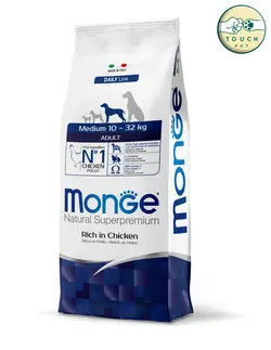 غذای خشک مونژه سگ بالغ نژاد متوسط نچرال سوپرپریمیوم Monge Natural Superpremium Medium Adult وزن 12 کیلوگرم