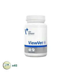 قرص مکمل چشم سگ و گربه وت اکسپرت VIEWVET بسته 45 عددی - تاچ پت شاپ