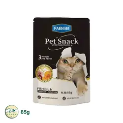 پوچ گربه فنبی طعم مرغ و کدوتنبل و روغن ماهی Chicken + Pumpkin + Fish Oil وزن 85 گرم - تاچ پت شاپ