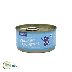 کنسرو گربه فنبی با طعم مرغ و ماهی سالمون وزن ۸۵ گرمFanby Cat Can Chicken & Salmon Flavor - تاچ پت شاپ