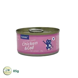 کنسرو گربه فنبی با طعم مرغ و ماهی کاد وزن ۸۵ گرم Fanby Cat Canned Food – Chicken & Codfish Flavor - تاچ پت شاپ