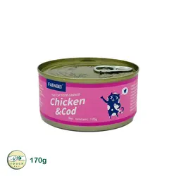 کنسرو گربه فنبی با طعم مرغ و ماهی کاد وزن 170گرمFanby Cat Canned Food – Chicken & Codfish Flavor - تاچ پت شاپ