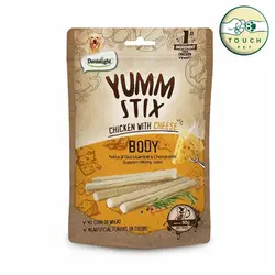 تشویقی سگ یام استیکس دنتالایت با طعم مرغ و پنیر Dentalight Yumm Stix Energy Chicken with Cheese Dog Treat وزن