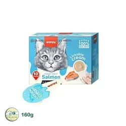 بستنی قاشقی گربه ونپی طعم سالمون وزن 160گرم (یک عدد) - تاچ پت شاپ