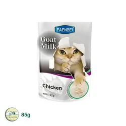 پوچ گربه فنبی با طعم مرغ در شیر بز Goat Milk with Chicken Pouch Faenbei وزن 85 گرم - تاچ پت شاپ