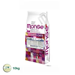 غذای خشک گربه مونژه مدل یورینری Best For Breeders Urinary با طعم مرغ وزن 10 کیلوگرم - تاچ پت شاپ