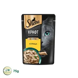 پوچ گربه شبا Sheba Craft Collection With Beef In Sauce با طعم مرغ در سس وزن 75 گرم - تاچ پت شاپ