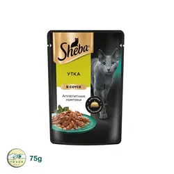پوچ گربه شبا Sheba Delicious Slices With Duck In Sauce با طعم گوشت اردک در سس وزن 75 گرم - تاچ پت شاپ