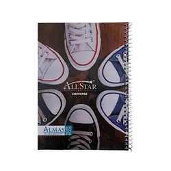 دفتر 100 برگ سیمی جلد طلقی فانتزی دو خط - بانک لوازم تحریر ایران