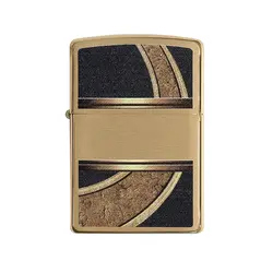 زیپو کد  28673 Gold And Black Brushed Brass