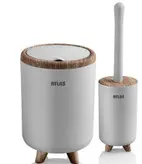 ست سرویس بهداشتی سطل و فرچه پایه دار طرح ماربل اطلس