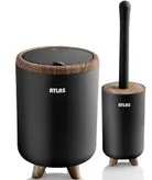 ست سرویس بهداشتی سطل و فرچه پایه دار طرح ماربل اطلس