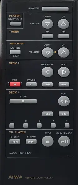 ریموت کنترل آمپلی فایر آیوا