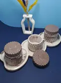بانکه سنگی آناهیتا و سینی زاکلین (4 پارچه)