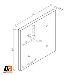 پنل بتن اکسپوز نما برسان 50 جای بولت دار