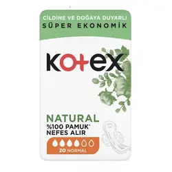 نوار بهداشتی کوتکس مدل Natural Super Ekonomik  بسته 20 عددی