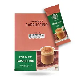 قهوه فوری استارباکس starbucks مدل کاپوچینو cappuccino پک 10 ساشه ای