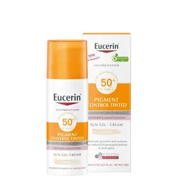 ژل-کرم ضد آفتاب و ضد لک رنگ روشن اوسرین (SPF 50) 50 میل|Eucerin Pigment Control Tinted Light