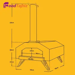 خرید آنلاین فر و تنور گازی دودکش دار H30 پیتزا - فود تجهیز