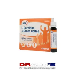 یوروویتال ویال ال کارنتین باقهوه سبزeurhovital l_carnitine+green coffe 6 vial