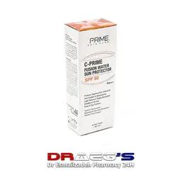 پریم ضد افتاب فیوژن واتر حاوی ویتامین ث مناسب صورت وچشمPRIME FUSION WATER SUNPROTECTOR FACE&EYE CONTORSPF50