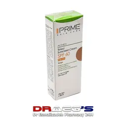 پریم ضد آفتاب مناسب پوست چرب حاوی SPF60کرم پودری رنگ بژPRIME SUNSCREENCREAM SPF60 TINTED BEIGE