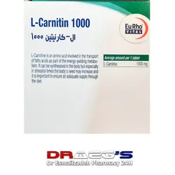 یوروویتال ال کارنیتین قرص 60 عدد | چربی سوز و لاغری