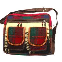 کیف سنتی |تلفیق جاجیم طبیعی و چرم |سایز 40 در 35 سانت |جادار و بزرگ - صفحه رسمی شرکت مهدگلیم