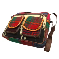 کیف سنتی |تلفیق جاجیم طبیعی و چرم |سایز 40 در 35 سانت |جادار و بزرگ - صفحه رسمی شرکت مهدگلیم