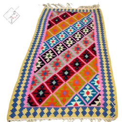 گلیم دورو کناره پشمی|سایز 60 در 180 سانت - صفحه رسمی شرکت مهدگلیم