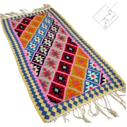 گلیم دورو کناره پشمی|سایز 60 در 180 سانت - صفحه رسمی شرکت مهدگلیم