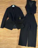 کت و شلوار و جلیغه زنانه سه تیکه جذاب مدل شلوار بگ کالکشن شیک پوشان