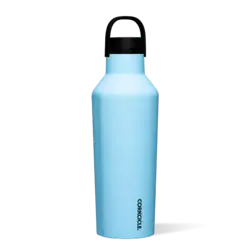 بطری آب سرد و گرم نگهدارنده کورکسیکل آبی آسمانی Corkcicle Series A Sport Canteen, 946 ml santorini
