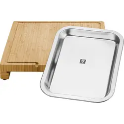 تخته برش زولینگ +سینی استیل باربیکیو 30*39 zwilling bamboo cutting board BBQ