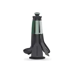 ست کفگیر و ملا قه 6 پارچه جوزف جوزف با پایه گردانjoseph joseph Elevate™ 6-piece Green Utensil Set