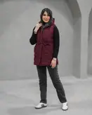 پافر بلند زمستانی زنانه کلاهدار ضدآب-کد ۳۵۶