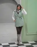 پافر بلند زمستانی زنانه کلاهدار ضدآب-کد ۳۵۶