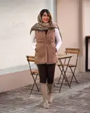 پافر بلند زمستانی زنانه کلاهدار ضدآب-کد ۳۵۶